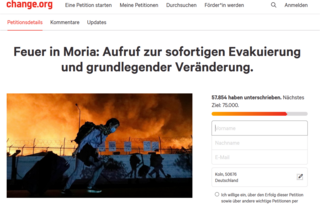 Feuer in Moria: Aufruf zur sofortigen Evakuierung und grundlegender Veränderung