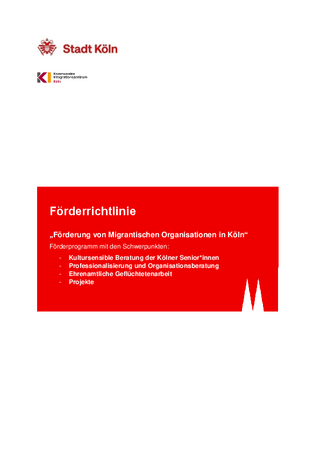 Förderaufruf zur Förderung von Migrantischen Organisationen, die sich ehrenamtlich für geflüchtete Menschen engagieren (Antragsfrist: 25.06.2025)