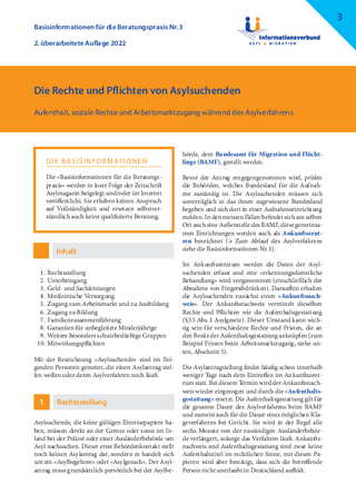 Die Rechte und Pflichten von Asylsuchenden - Aufenthalt, soziale Rechte und Arbeitsmarktzugang während des Asylverfahrens (06/2022)