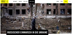 amnesty international: Themenseite zum Russischen Einmarsch in die Ukraine