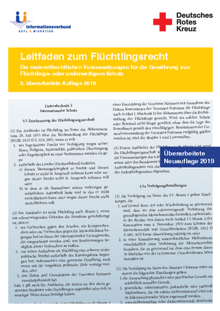 Leitfaden zum Flüchtlingsrecht (12/2019)