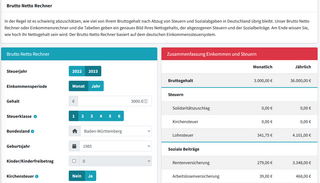 Mehrsprachiger Brutto-Netto-Gehalts-Rechner von LohnTastik (auf Deutsch, Arabisch, Englisch, Rumänisch, Ukrainisch, Ungarisch. Übersetzung ins Russische und Farsi in Planung)