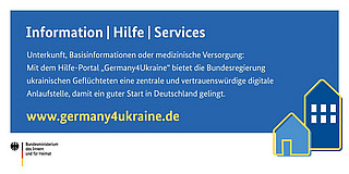Hilfe-Portal der Bundesregierung "Germany4Ukraine"
