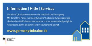 Hilfe-Portal der Bundesregierung "Germany4Ukraine"