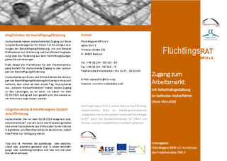 Flüchtlingsrat NRW: Flyer zum Arbeitsmarktzugang für Personen mit Aufenthaltsgestattung (03/2020)