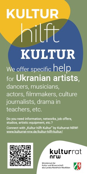 Plattform „Kultur hilft Kultur“ für geflüchtete Künstler*innen und Kulturschaffenden aus der Ukraine